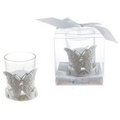 Butterfly Poly Resin Candle Set - White